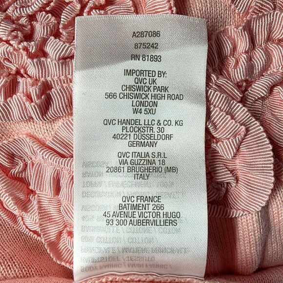 Isaac Mizrahi Live! Pink Rose Full Button Cardigan Size Medium - Picture 10 of 11